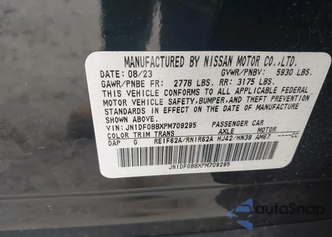 2023 Nissan Ariya Evolve+ z USA, uszkodzony, nr VIN JN1DF0BBXPM709295